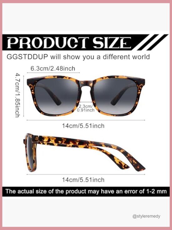 Polarized UV400 Sunglasses, 4 Pairs, Polycarbonate Frame, TAC Lenses